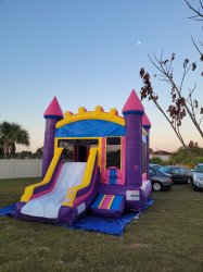 Purple Bounce House / Slide Combo
