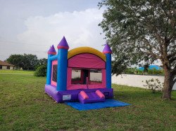 Cotton Candy Bounce  Package (18 White Chairs & 3 Tables)
