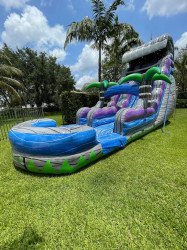 18 FT Purple Palm Water Slide