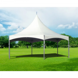 30 30 FT X 30 FT Hexagon High Peak Frame Party Tent, White (Wit
