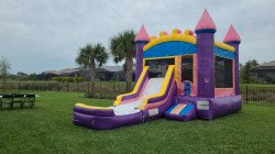 IMG 20221226 102727332 1703689697 Purple Bounce House Package (18 Black Chairs & 3 Tables)