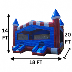 XL Red, White and Bounce House