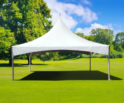 20 FT X 20 FT High Peak Frame Tent Package (36 Black Chairs
