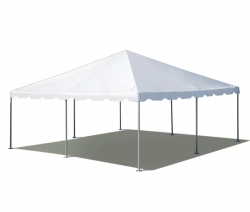 20 FT x 20 FT Frame Tent Package (36 Black Chairs & 6 Rectan