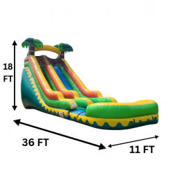 1820FT20TROPICAL20Waterslide 1704342095 18 FT Tropical Water Slide Package (18 Black Chairs and 3 r