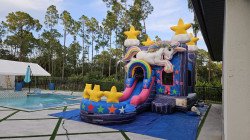 20230907 191522 1704328512 Ella's Magical World Bounce House Package (18 Black Chairs &