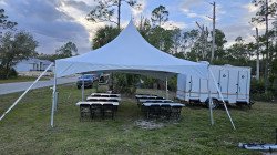 20231230 170334 1706064056 20 FT X 20 FT High Peak Frame Tent Package (36 White Chairs