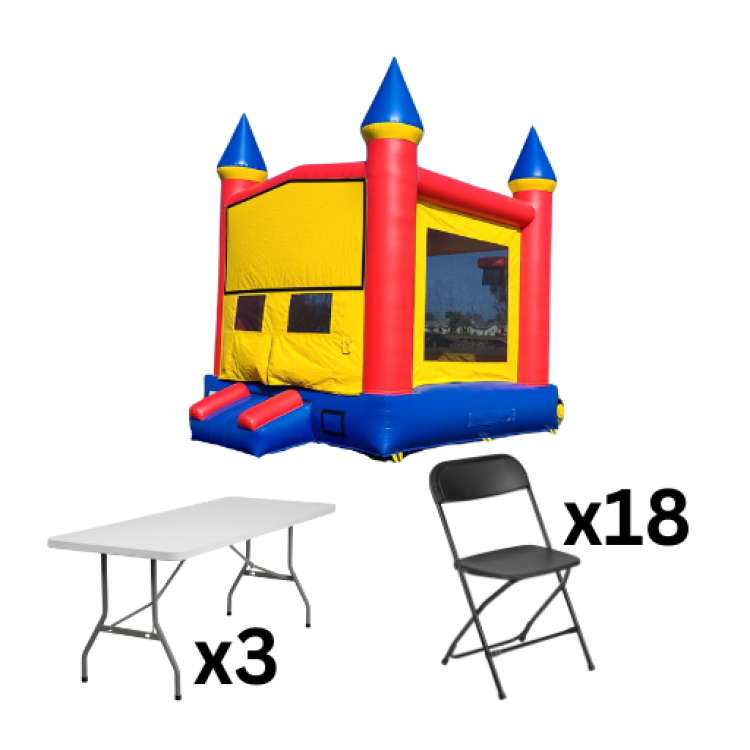 Iron Castle Package (18 Black Chairs & 3 Tables)