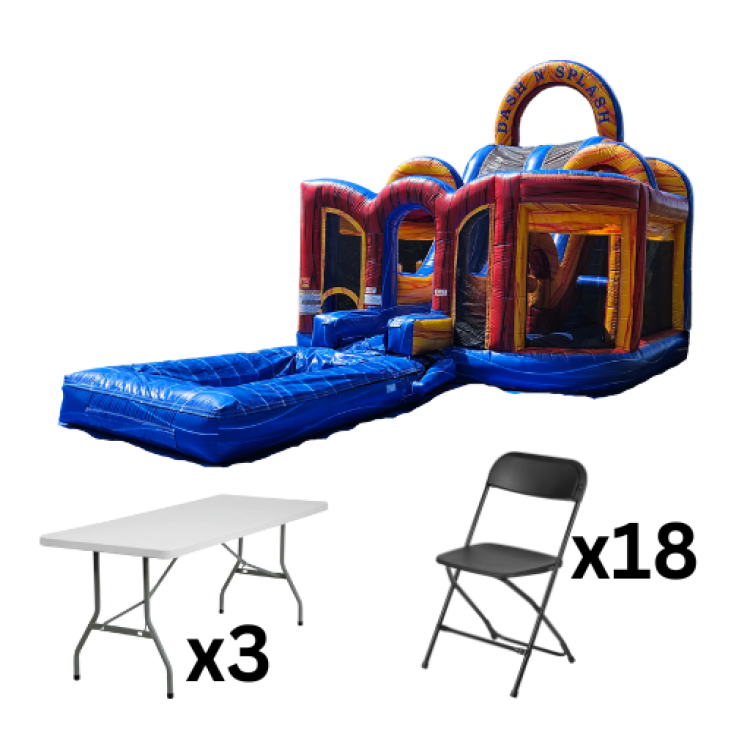 Leo's Great Adventure Package (18 Black chairs & 3 Tables)
