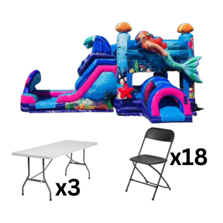 Under The Sea Package (18 Black Chairs & 3 Tables)
