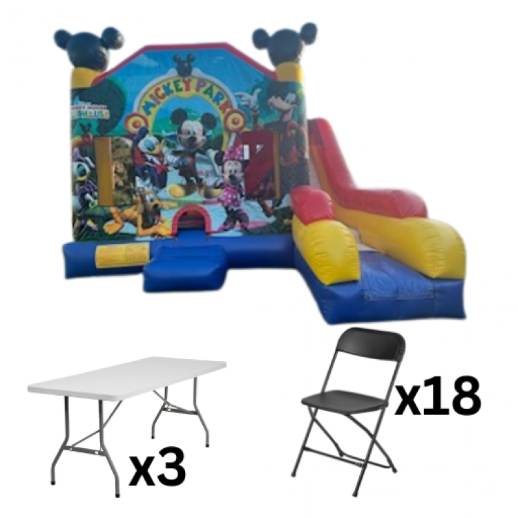 Mickey Mouse Minnie C7 Clubhouse Package (18 Black Chairs & 