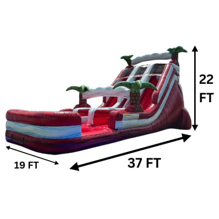 22 FT Hawaiian Punch Dual Lane Water Slide