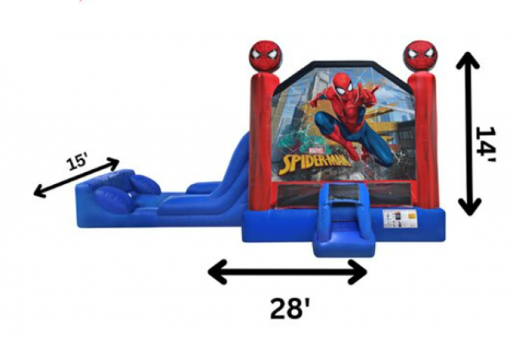 Spiderman BounceHouse/Waterslide Combo