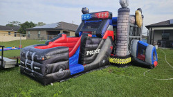 429985521 2318555388348487 1850079026080917937 n 1738207773.jpg Police Bounce House Package (18 Black Chairs & 3 Tables)