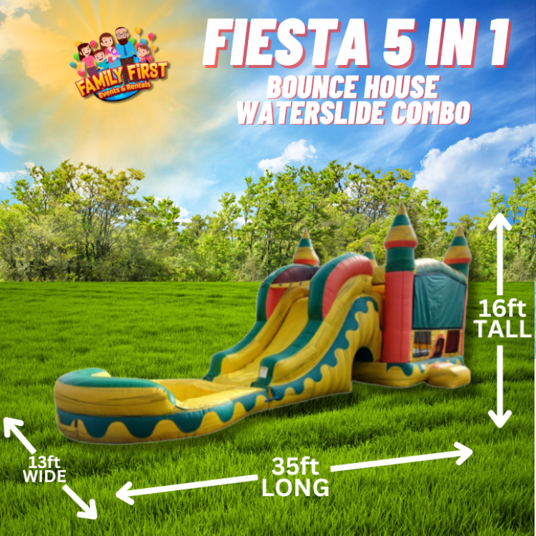 Fiesta 5 in 1 Bounce House / Slide Combo