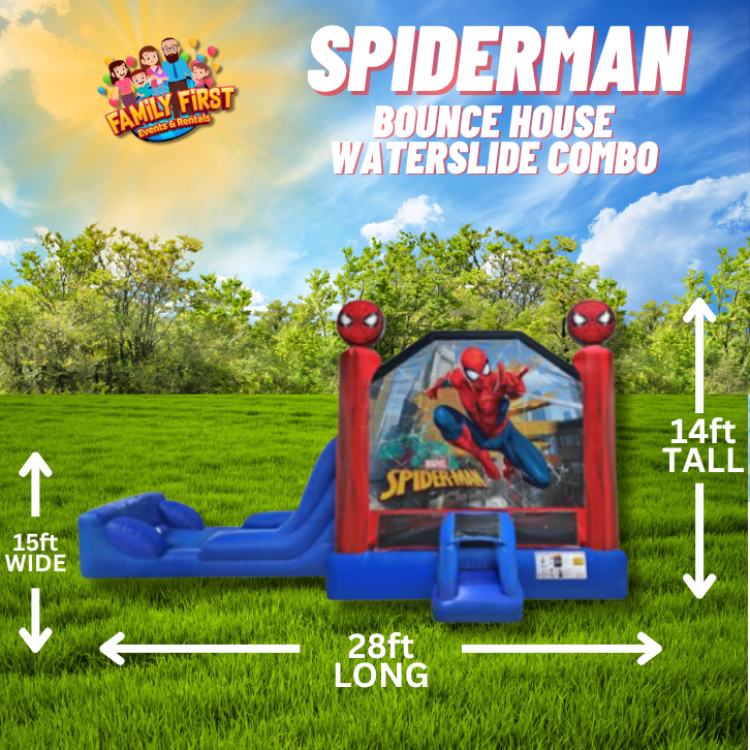 Spiderman BounceHouse/Waterslide Combo