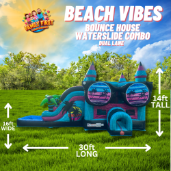 Beach Vibe Bounce House with Slide