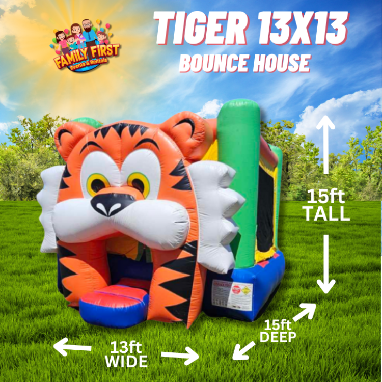 Tiger Bounce House 13x13