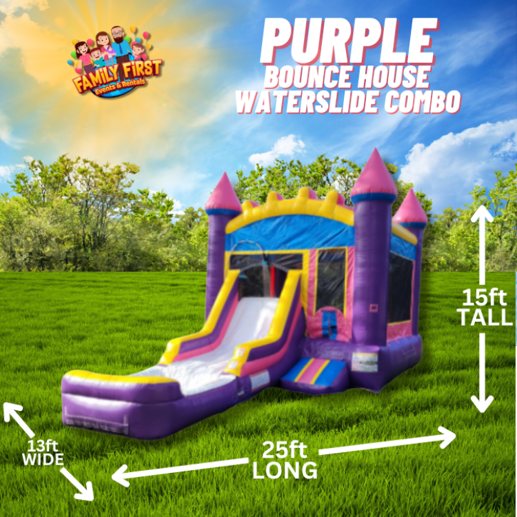 Purple Bounce House / Slide Combo