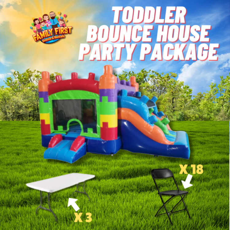 Toddler Mini Block Party  Package (18 Black Chairs & 3 Tabl