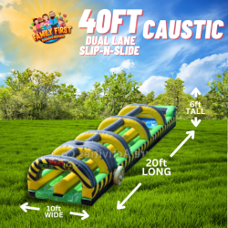 40 FT Dual Lane  Caustic Slip and Slide