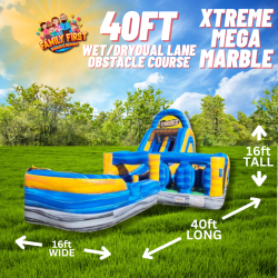 40 Ft Dual Lane Xtreme Mega Marble Obstacle