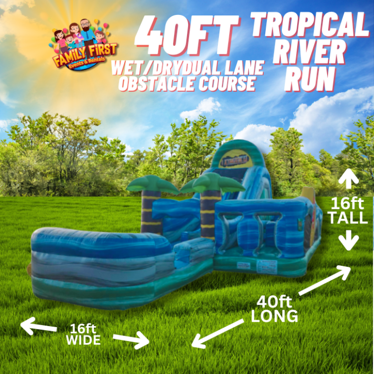 40 Foot Dual Lane Tropical River Run