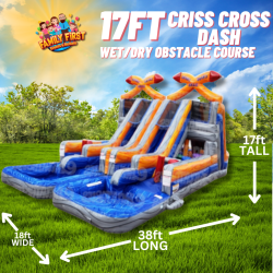 17  FT Dual Criss Cross Dash Wet n Dry Obstacle