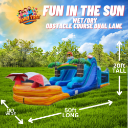 Fun in the Sun Obstacle Course And Water Slide