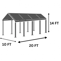10 FT x 20 FT Frame Tent Package (18 W & 2 Round)