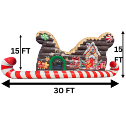 Gingerbread20Sleigh2 1752502408 Gingerbread Sleigh Bounce House