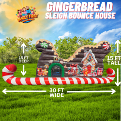 Gingerbread Sleigh Bounce House
