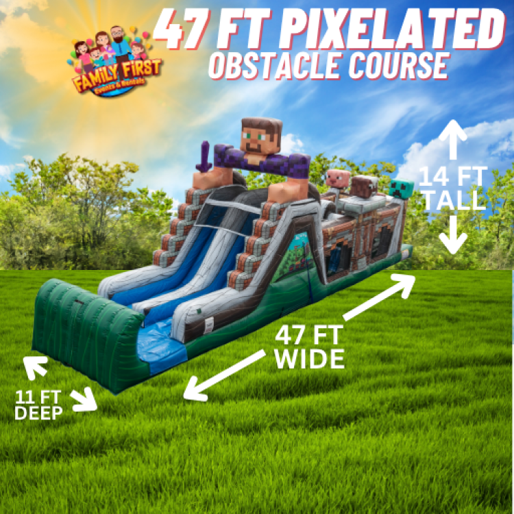 47 FT Pixelated Obstacle Course