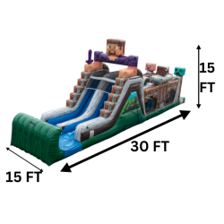 47 FT Pixelated Obstacle Course