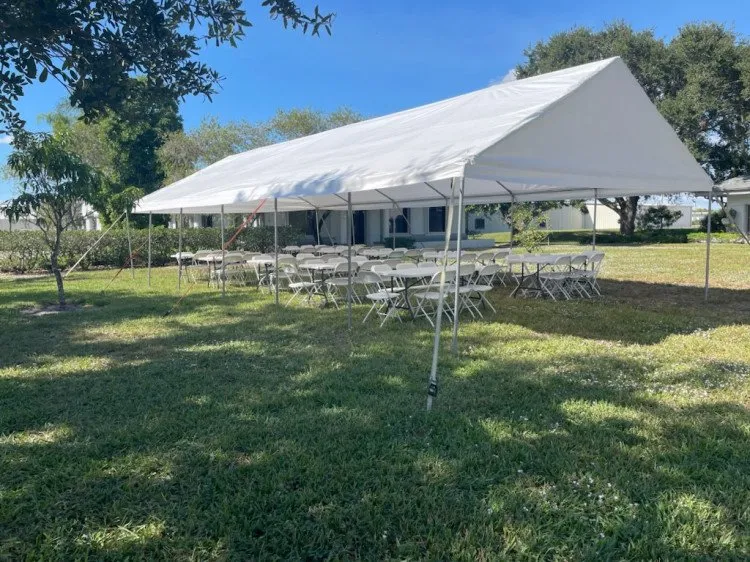 20 FT x 40 FT Frame Tent Package (64 W & 8 Round)