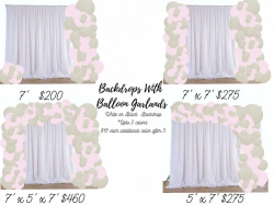 Backdrop w/ Balloon Garland