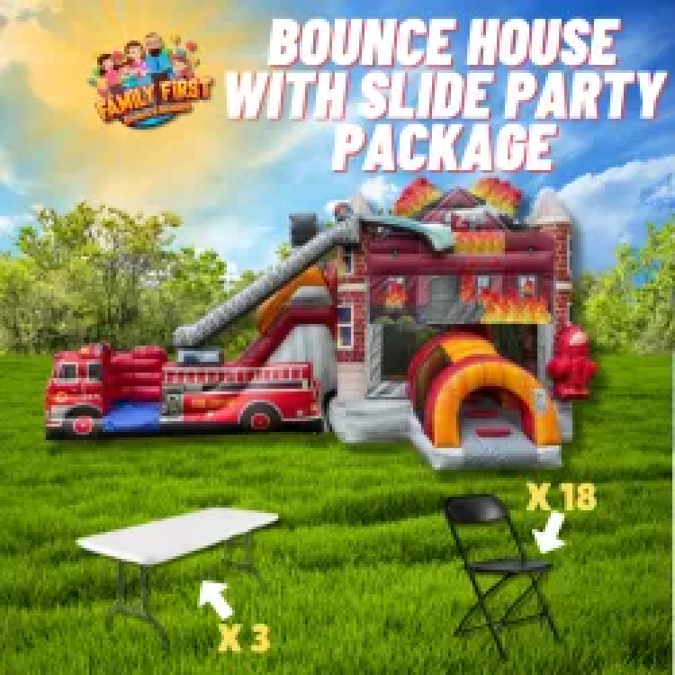 Fire Truck Bounce House Package (18 B & 3 - 6 FT)