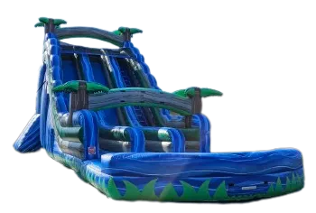 24 FT Dual Lane Water Slide and Bounce House Rental
