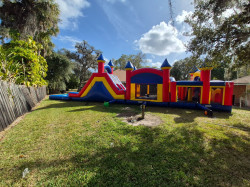 retro3pc1 1768340462 Retro 3 Piece Obstacle Course With Waterslide