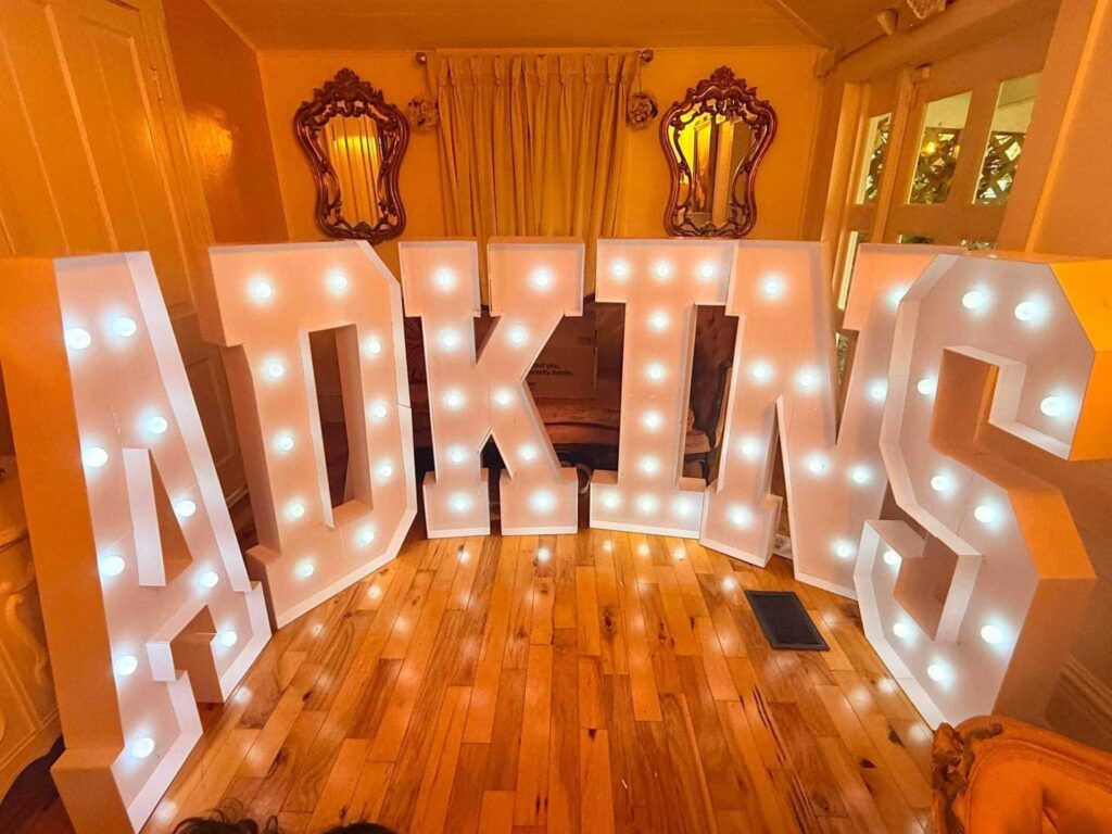 Large illuminated marquee letter rental for events in Fort Myers Florida