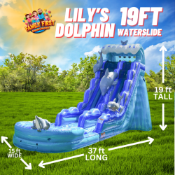 19 FT Lily's Dolphin Water Slide