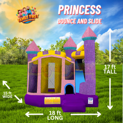 Princess Bounce House and Slide Combo