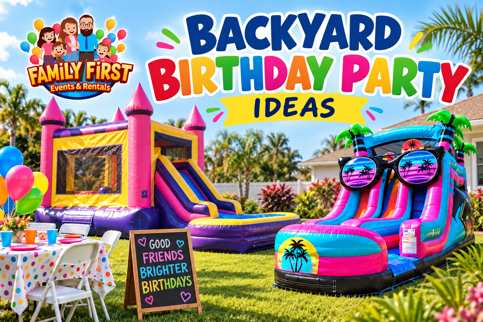 Backyard Birthday Party Ideas in Cape Coral, FL. - Family First Events & Rentals