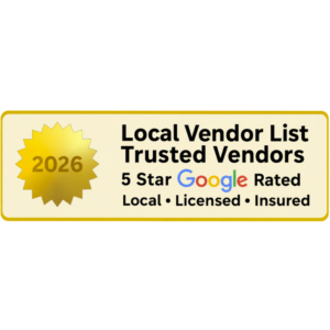 Local Vendor List 5 Start Google Rated